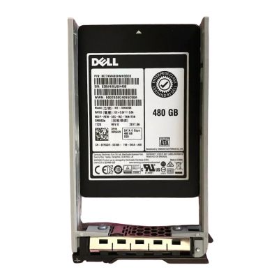 02RGGR Dell 480GB Multi-Level Cell SATA 6Gb/s Hot-Pluggable Mixed Use 2.5-Inch Solid State Drive with 3.5-Inch Hybrid Carrier for PowerEdge and PowerVault Servers