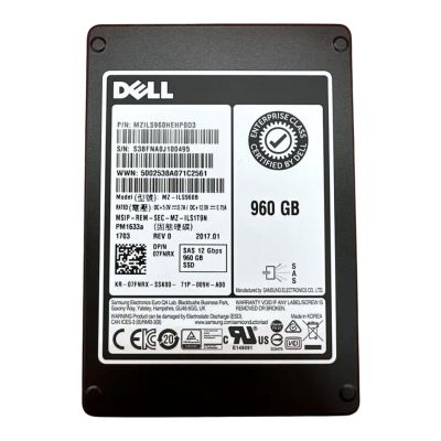 07FNRX Dell 960GB Multi-Level Cell SAS 12Gb/s Hot-Pluggable Read Intensive 2.5-Inch Solid State Drive with Tray for PowerEdge and PowerVault Servers