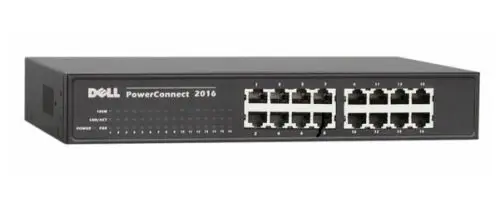07H966 Dell PowerConnect 2016 16 x RJ-45 Ports 10/100Base-T Rack-mountable Fast Ethernet Network Switch