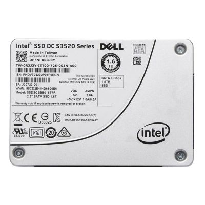 0R3J3Y Dell 1.6TB Multi-Level Cell SATA 6Gb/s Read Intensive 2.5-Inch Solid State Drive with Tray for PowerEdge Servers