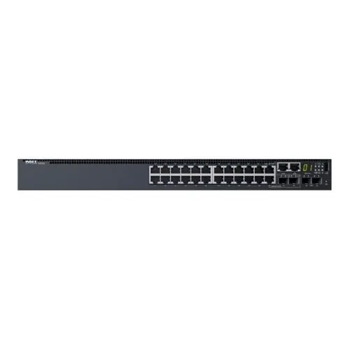 0S3124 Dell PowerSwitch S3100 Series S3124 24 x Ports 10/100/1000Base-T + 2 x SFP+ Ports + 2 x SFP Combo Ports Layer 3 Managed 1U Rack-mountable Gigabit Ethernet Network Switch