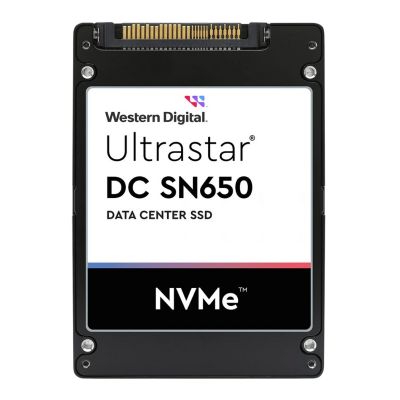 0TS2374 Western Digital Ultrastar DC SN650 7.68TB PCIe Gen4 NVMe 1.4b U.3 15mm ISE Solid State Drive