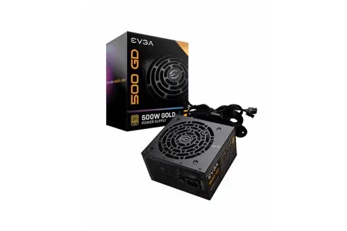 100-GD-0500-V1 EVGA 500 GD 500-Watts 100-240V AC 7-3A 60-50Hz 80-Plus Gold 24-Pin ATX Power Supply