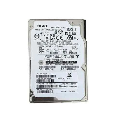 108-00321 NetApp 1.2TB 10000RPM SAS 6Gb/s 2.5-Inch Hard Drive for Ds2246 Fas2240-2