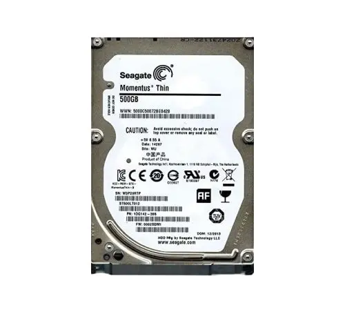 1DG142-285 Seagate Laptop Thin 500GB 5400RPM SATA 3Gb/s 16MB Cache 2.5-Inch Hard Drive