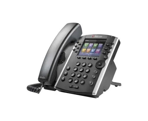 2200-48450-001 Polycom VVX 411 with Power Supply Business Media Phone