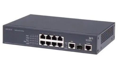 3CR17331-91 3Com 4210-9 8 x RJ-45 Ports 10/100/1000Base-T + 1 x Expansion Slots Layer 2 Managed Rack-mountable Gigabit Ethernet Network Switch