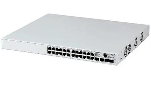 3CR17450-91 3Com SuperStack 3 3870 20 x RJ-45 Ports 10/100/1000Base-T + Dual personality RJ_45/SFP Ports Layer 2 Managed Rack-mountable Gigabit Ethernet Network Switch