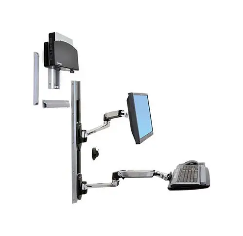 45-253-026 Ergotron LX Wall Mount System, Small CPU Holder Keyboard & Monitor Mount