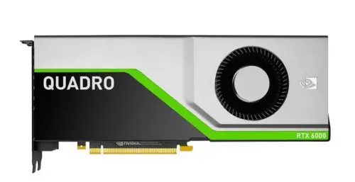 490-BFRQ Dell NVIDIA Quadro RTX 6000 24 GB 260W Dual Slot PCI Express x16 Passive Cooled Graphics Card