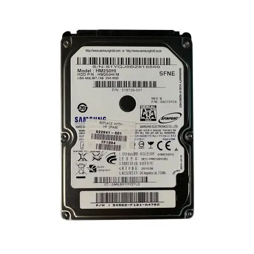 HP 250GB 7200RPM SATA 3Gb/s 2.5-inch Hard Drive