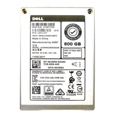 6VMM4 Dell 800GB SAS 12Gb/s Hot-Pluggable (SED) 2.5-Inch Solid State Drive