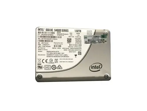 877014-003 HP 1.92TB SATA 6Gb/s Hot-Pluggable Mixed Use 2.5-Inch Enterprise Solid State Drive for ProLiant Server and Storage Array