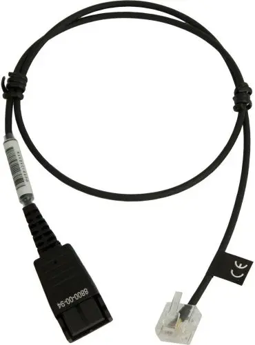 8800-00-25 Jabra 19.7" (0.5 m) Black telephone Cable