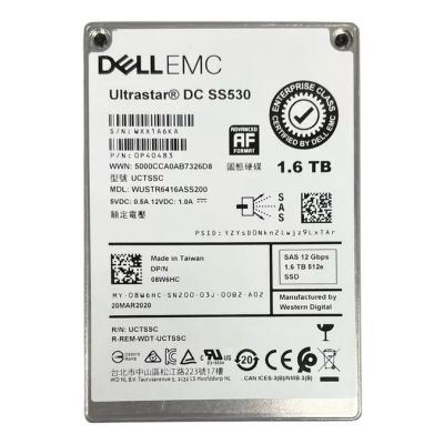 8W6HC Dell 1.6TB Triple-Level Cell SAS 12Gb/s 2.5-Inch Solid State Drive
