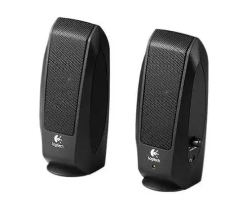 980-000012 Logitech S120 Wired 3.5mm/2.3 Watts/2.0 Channel Speaker System (Black)