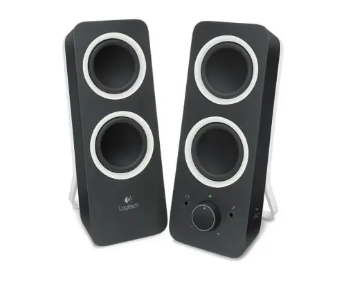 980-000800 Logitech Z200 Wired 3.5mm/10 Watts/2.0 Channel Speaker System (Midnight Black)