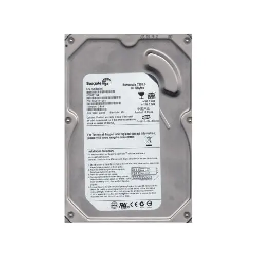 9BD011-304 Seagate Barracuda 7200.9 Series 80GB 7200RPM IDE Ultra ATA/100 (ATA-6) 2MB Cache 3.5-Inch Hard Drive