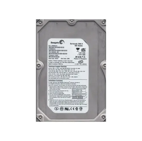 9BD038-301 Seagate Barracuda 7200.9 Series 500GB 7200RPM IDE Ultra ATA/100 (ATA-6) 8MB Cache (CE) 3.5-Inch Hard Drive