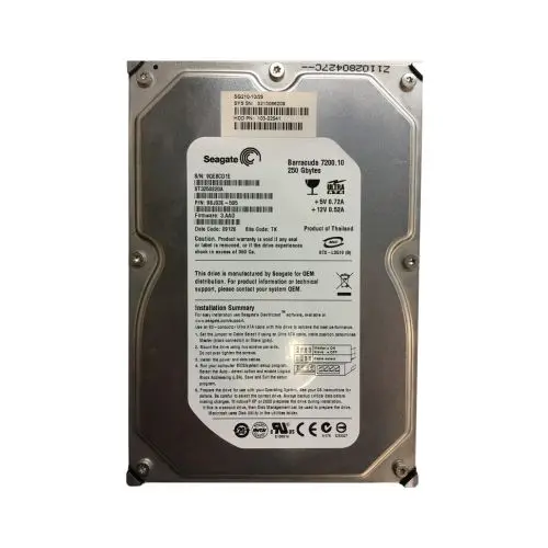 9BJ03E-505 Seagate Barracuda 7200.1 Series 250GB 7200RPM IDE Ultra ATA/100 (ATA-6) 8MB Cache (CE) 3.5-Inch Hard Drive