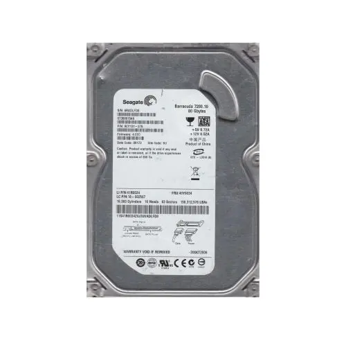 9CY131-278 Seagate Barracuda 7200.10 Series 80GB 7200RPM SATA 3Gb/s 8MB Cache (CE) 3.5-Inch Hard Drive
