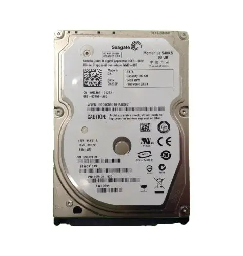 9EV131-030 Seagate Momentus 5400.5 80GB 5400RPM SATA 3Gb/s 8MB Cache 2.5-inch Hard Drive