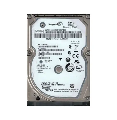 9GE144-070 Seagate Momentus 7200.3 320GB 7200RPM SATA 3Gb/s 16MB Cache 2.5-inch Hard Drive
