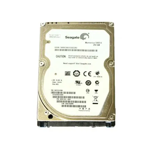9HH132-500 Seagate Momentus 5400.6 Series 250GB 5400RPM SATA 3Gb/s 8MB Cache (512) 2.5-Inch Hard Drive