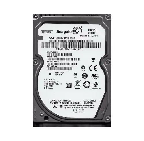 9HV144-071 Seagate Momentus 7200.4 Series 500GB 7200RPM SATA 3Gb/s 16MB Cache (CE) 2.5-Inch Hard Drive