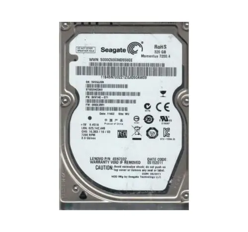 9HV14E-071 Seagate Momentus 7200.4 Series 320GB 7200RPM SATA 3Gb/s NCQ 16MB Cache (CE) 2.5-Inch Hard Drive