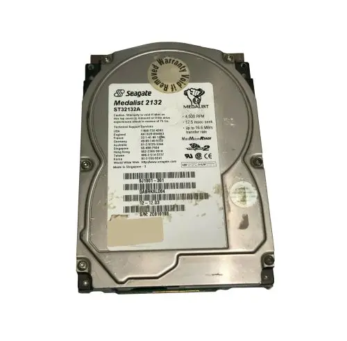 9J1001-301 Seagate Medalist 2132 Series 2.1GB 4500RPM IDE/ATA 128KB Cache (CE) 3.5-Inch Hard Drive