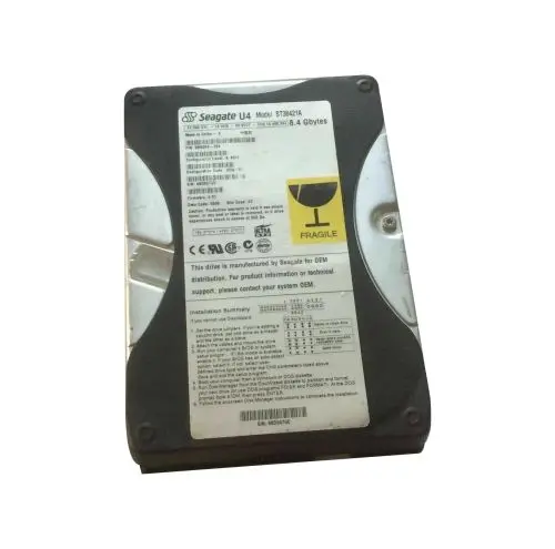 9M9004-034 Seagate U4 Series 8.4GB 5400RPM IDE Ultra ATA/66 (ATA-5) 256KB Cache (CE) 3.5-Inch Hard Drive