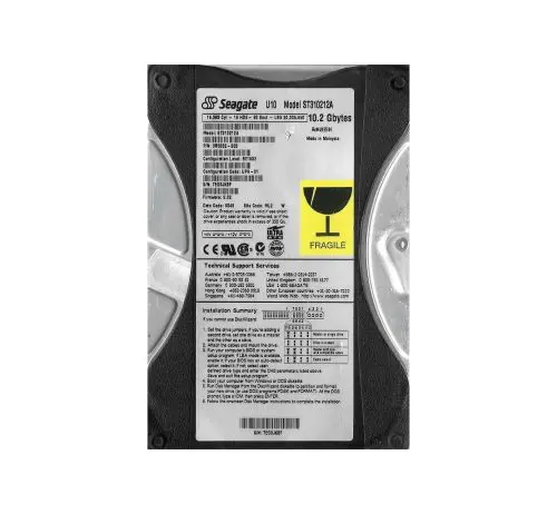 9R5002-303 Seagate U10 Series 10.2GB 5400RPM IDE Ultra ATA/66 (ATA-5) 512KB Cache (CE) 3.5-Inch Hard Drive