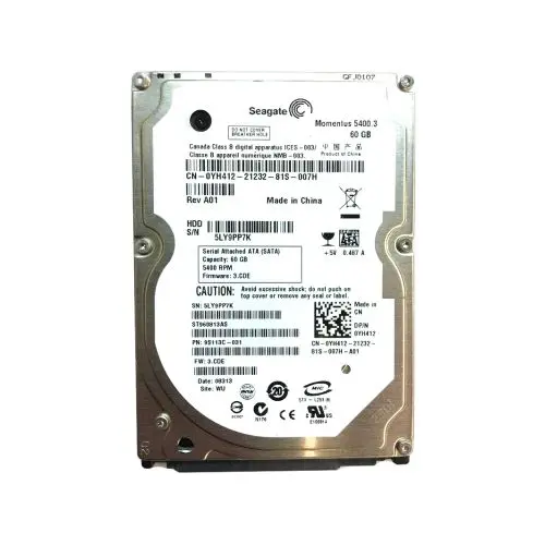 9S113C-031 Seagate Momentus 5400.3 60GB 5400RPM SATA 1.5Gb/s 8MB Cache 2.5-inch Hard Drive