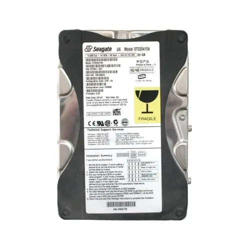 9T7001-331 Seagate U6 Series 20GB 5400RPM IDE Ultra ATA/100 (ATA-6) 2MB Cache (CE) 3.5-Inch Hard Drive
