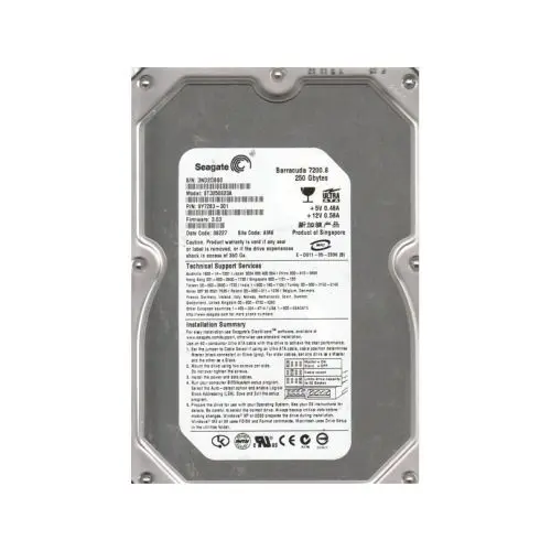 9Y7283-301 Seagate Barracuda 7200.8 Series 250GB 7200RPM IDE Ultra ATA/100 (ATA-6) 8MB Cache (CE) 3.5-Inch Hard Drive