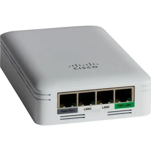 AIR-AP1815W-Z-K9C Cisco Aironet 1815 Series AP1815W IEEE 802.11ac Dual-Band 5GHz 867Mbit/s 2 x Port PoE 1000Base-T + 2 x Ports 1GbE RJ-45 1 x Management Port 4-Pin Internal Antennas Wireless Access Point