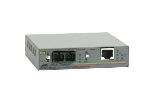 AT-MC102XL-60 Allied Telesis 100TX to 100FX 2KM Distance Support Fast Ethernet to Fiber Media Converters