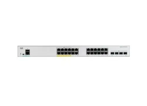 C1000FE-24T-4G-L Cisco Catalyst 1000 Series 24 x RJ-45 Ports 10/100Base-TX 2 x SFP Ports 2 x Uplink 1G Combo Ports Layer 2 Managed Rack-mountable Fast Ethernet Modular Network Switch
