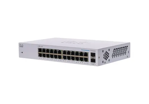 CBS110-24T Cisco Business 110 Series CBS110-24T 24 x Ports 10/100/1000Base-T + 2 x SFP Ports Layer 2 Unmanaged Rack-mountable Gigabit Ethernet Network Switch