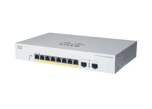 CBS220-8T-E-2G Cisco Business 220 Series CBS220-8T-E-2G 8 x Ports 10/100/1000Base-T + 2 x SFP Ports Layer 2 Managed Rack-mountable Gigabit Ethernet Network Switch