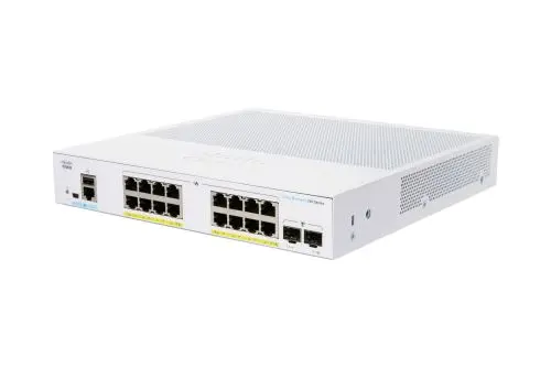 CBS250-16P-2G Cisco Business 250 Series 16 x Ports PoE+ 1000Base-T + 2 x Ports SFP 1U Rack-mountable Layer 3 Managed Smart Network Switch