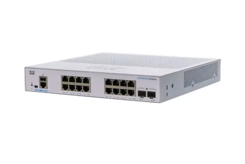 CBS250-16T-2G Cisco Business 250 Series 16 x Ports 1000Base-T + 2 x Ports SFP Rack-mountable Layer 3 Managed Gigabit Ethernet Smart Network Switch