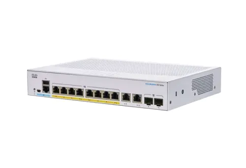 CBS250-8FP-E-2G-NA Cisco Business 250 CBS250-8FP-E-2G 8 x Ports PoE+ 10/100/1000Base-T + 2 SFP Ports Layer 2 Managed Rack-mountable Gigabit Ethernet Network Switch