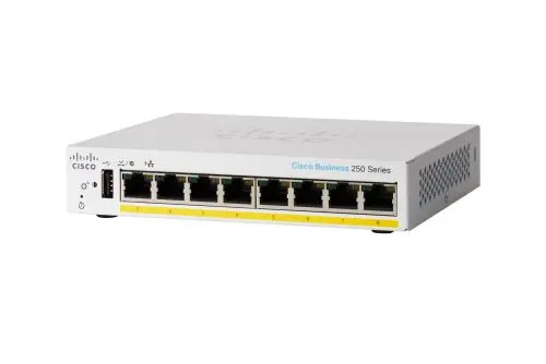 CBS250-8PP-D Cisco Business 250 Series 8 x RJ-45 Ports PoE+ 1000Base-T Layer 3 Managed Desktop Gigabit Ethernet Network Switch