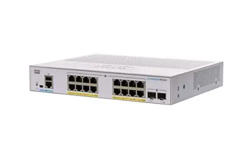 CBS350-16P-E-2G-NA Cisco Business 350 16 x Ports PoE+ 10/100/1000Base-T + 2 x SFP+ Ports Layer 2 Managed Rack-mountable Gigabit Ethernet Network Switch