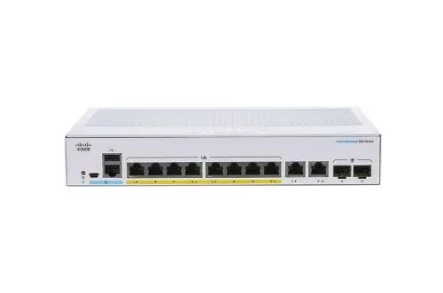CBS350-8P-2G-NA Cisco Business 350 Series 8 x RJ-45 Ports PoE+ 10/100/1000Base-T 2 x Combo SFP Ports Layer 3 Managed Rack-mountable Gigabit Ethernet Network Switch