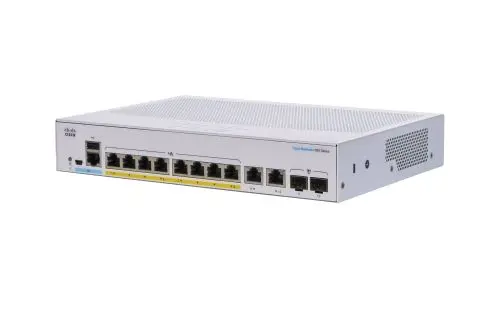 CBS350-8P-E-2G Cisco Business 350 Series CBS350-8P 8 x Ports PoE+ 10/100/1000Base-T + 2 x SFP combo ports Layer 3 Managed 2U Rack-mountable Gigabit Ethernet Network Switch