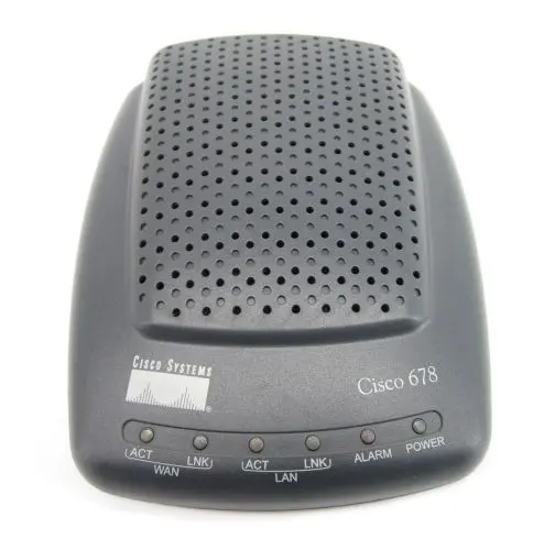 CISCO678-2 Cisco 10/100Mbps Ethernet ADSL Router with Power Adapter for 678 Series