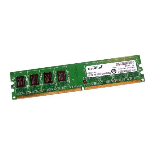 CT25664AA667.16FHZ Crucial 2GB DDR2-667MHz PC2-5300 Non-ECC Unbuffered UDIMM CL5 2Rx8 1.8V 240-Pin Memory Module 